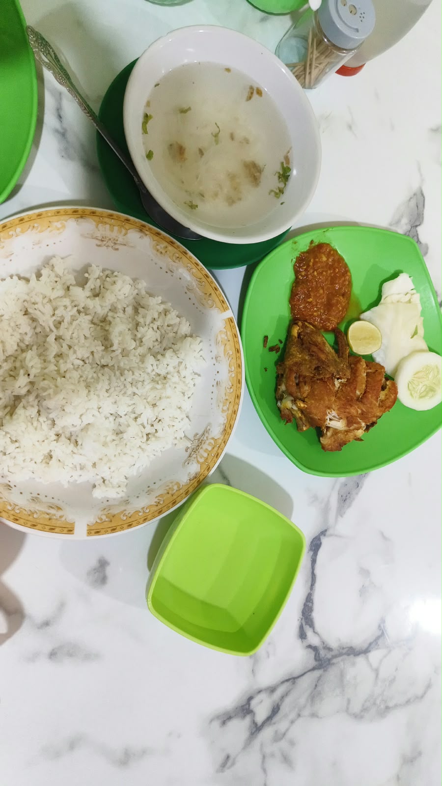 Ayam Penyet + Nasi